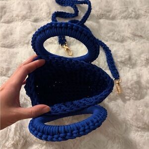Moroccan Blue Woven Purse